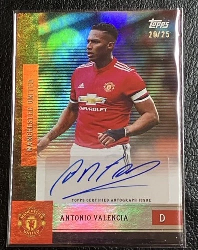 Antonio Valencia Orange Foil /25 Auto 2025/26 Topps Manchester United Team Set