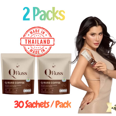 Qruss Coffee Premium Q russ Drink Instant Powder Beverage Slimming 60 Sachets 2X