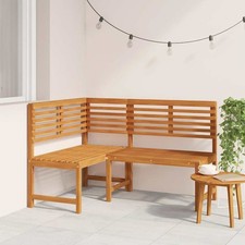 Panca da Giardino ad Angolo 140 cm Legno Massello Acacia