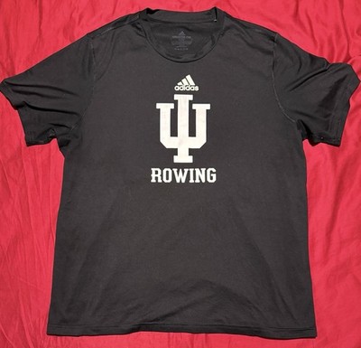 Indiana University IU Rowing Adidas Team Issued Shirt Men s Black Large Creator