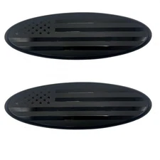 2 Pack Compatible for 2004-2014 F150 Front Grille Rear Tailgate black 2 Pack