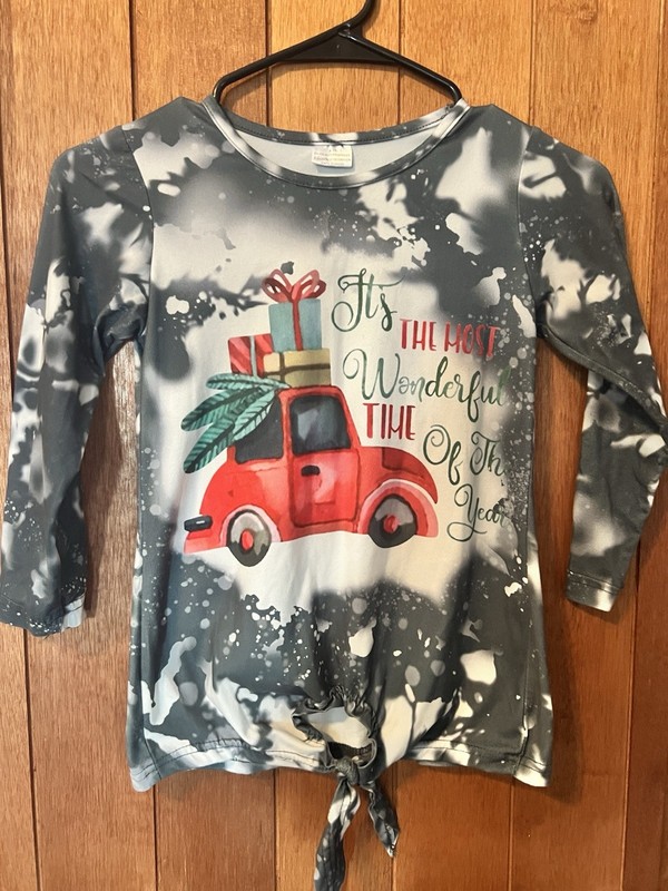 Girls The Most Wonderful Time Of The Year Christmas Shirt Size 8