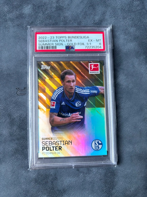 2022/23 Topps Summer Signings Sebastian Polter & Jordan Larsson 1/1 PSA 6&7