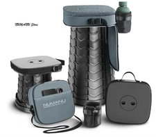 NUMANU 2025 3-in-1 Collapsible Stool & Bag, 18" Adjustable Foldable Seat 620lbs