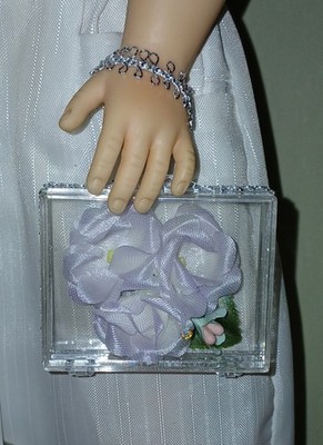 Vintage Lav Roses Lucite 50s style bag Alexander Cissy Richard Originals no hat