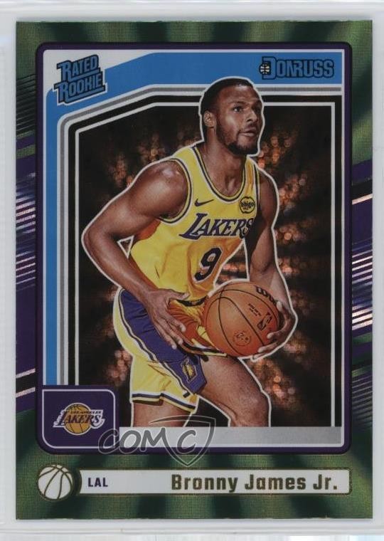 2024-25 Panini Donruss Rated Rookie Holo Green Laser Bronny James Jr #243