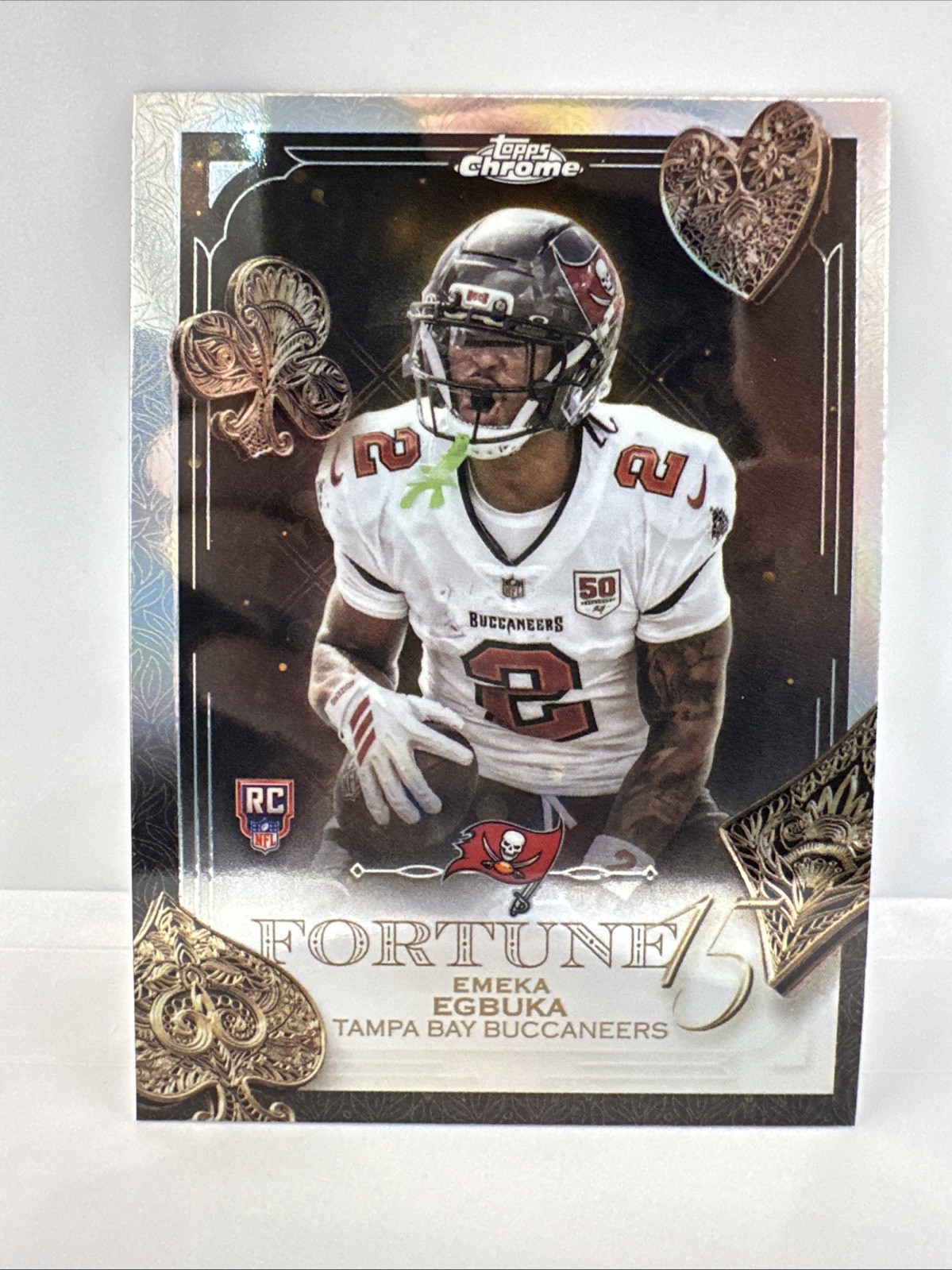2025 Topps Chrome - Fortune 15 Emeka Egbuka #F15-21 Refractor (RC)