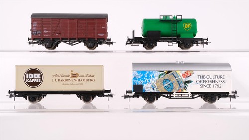 Roco H0 Konvolut Güterwagen Containerwagen "Idee Kaffee", Kühlwagen "4711", gede | Zustand: Gebraucht