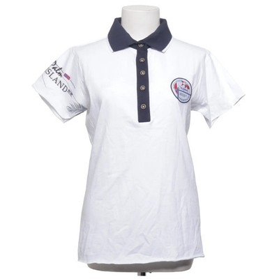 Nebulus, Poloshirt, Größe: 40, Weiß/Blau, Baumwolle, Print, Damen #2mo