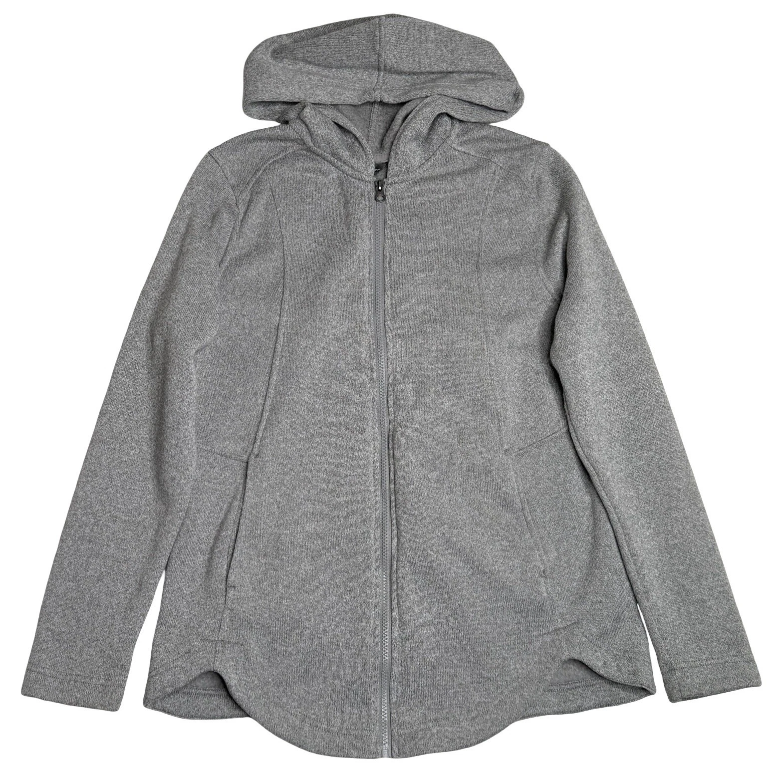 Eddie Bauer Full-Zip Fleece Hoodie Heather Gray Women’s Large