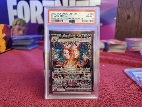 PSA 8 NM-MT Charizard ex 2023 Obsidian Flames 223/197 SIR Pokemon Card