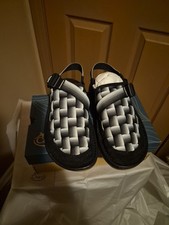 Chaco Canyon Woven Clog Fade B W Men's Size 10 Black Slip On Sandals Shoes NIB