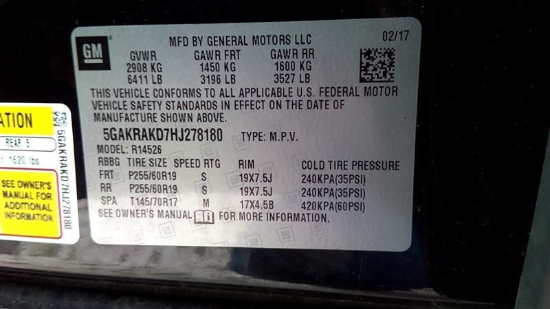 Brake Master Cylinder VIN J 11th Digit Limited Fits 09-17 ACADIA 103835008
