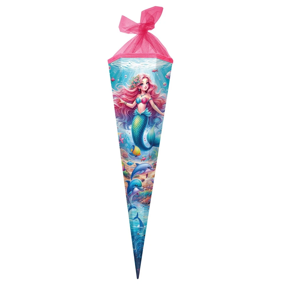 GOLDBUCH Schultüte 85cm MEERJUNGFRAU Zuckertüte 6 eckig Einschulung Mädchen neu