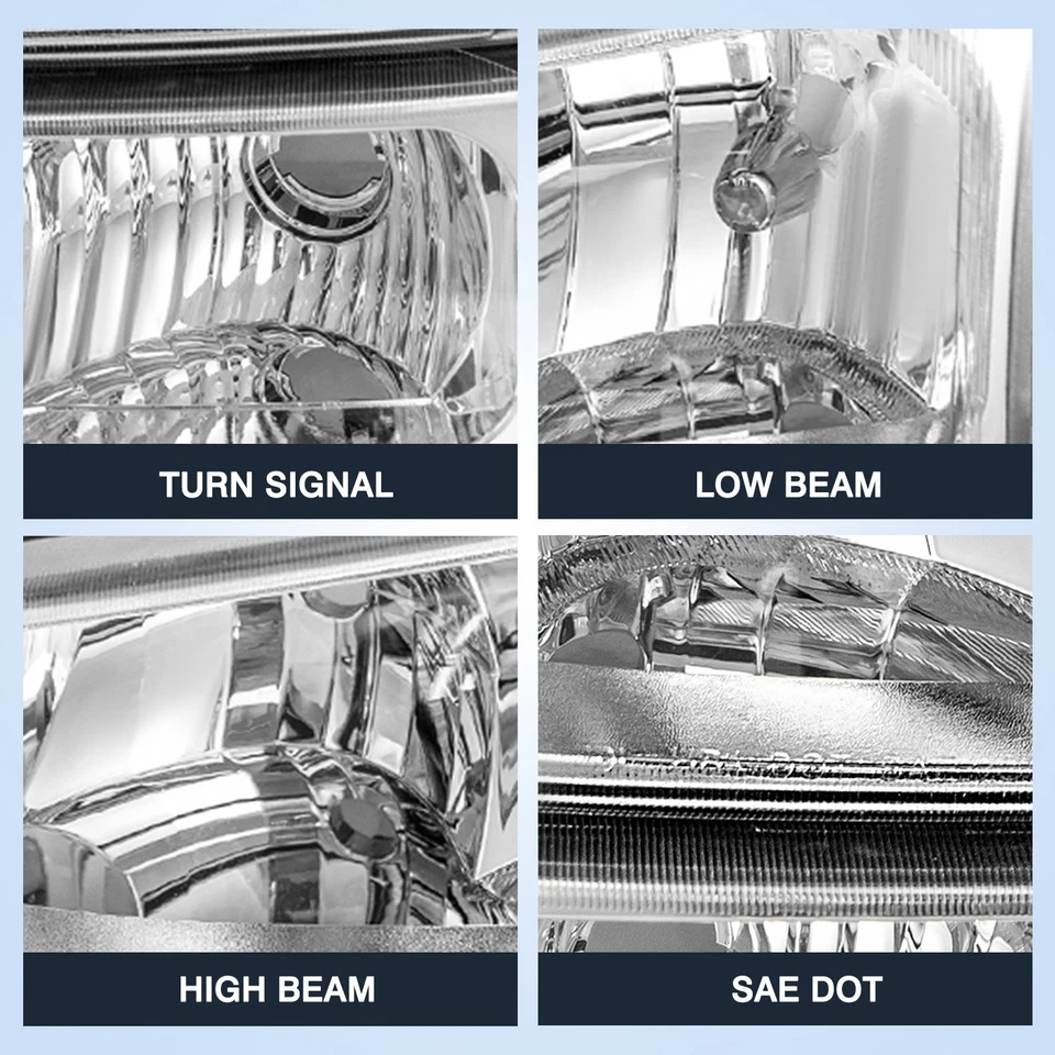 Faros cromados + luz de parachoques para Chevrolet Silverado 1500 2500HD 2003-2006 Foto 4 de 4