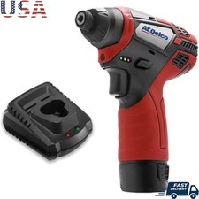 12V Cordless Impact Driver Tool Kit 82 ft-lbs Torque LED Light Auto Repair New