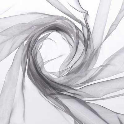 10 Yards x 59'' Iridescent Sheer Organza Fabric, Gradient Gray