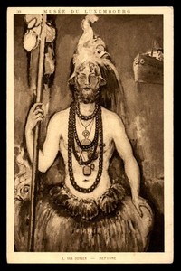 Mayfairstamps Luxembourg museum Neptune Van Dongen Post Card aaz_91283