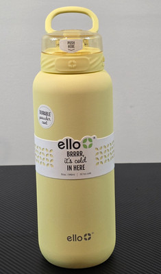 Ello Cooper 32oz Vacuum Insulated Stainless Steel Water Bottle Lemonade Yellow