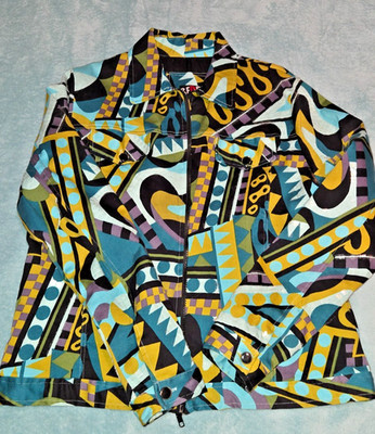 VTG REDD  Women s Size 10 Jacket   Abstract Geometric Print, Retro Style