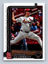 #193 2025 Topps BASE Michael McGreevy RC Cardinals