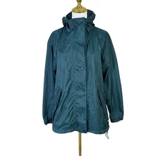 Cabelas Packable Full Zip Rain Hooded Jacket US Women's M