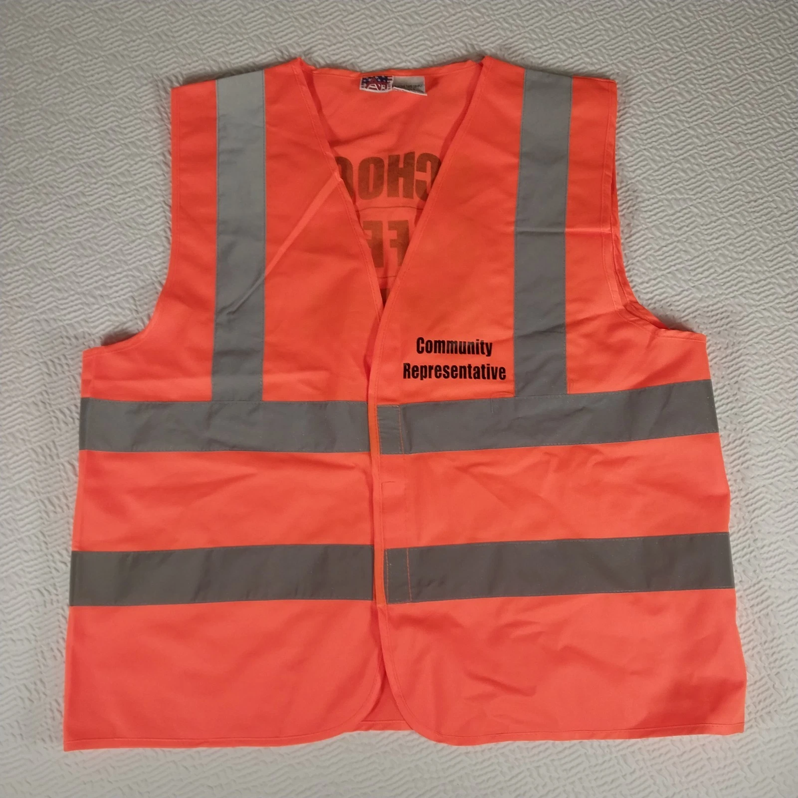 Orange Safety Vest w/ Reflective Strips XL Safety Gear High Visibility Costume image 14