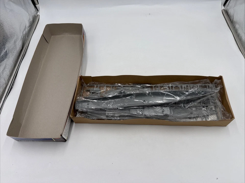 Monogram U.S.S. Ramsey Guided Missile Destroyer Model Kit #3011 OPEN BOX - Image 3 of 4