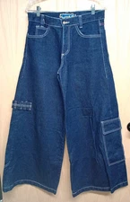 Vtg GAT Jeans Gypsy's & Thieves Wide Leg 90s Jnco Style Women's Sz 6 Junior Sz 7