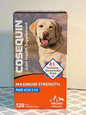 Cosequin Maximum Strength Joint Health Dog Joint Health 120 Tablets Exp 09/2026+