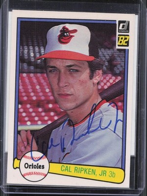 1982 Donruss Cal Ripken Jr #405 Rookie IP Auto Beckett Authentic 