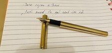 Vintage S.T Dupont Gold Plated Fountain Pen Writing 18ct Nib - Ref 0045070 1986