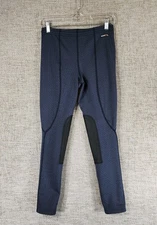Kerrits Fleece Lined Riding Pants Youth Girls XL Blue Chevron Print Stretch EUC