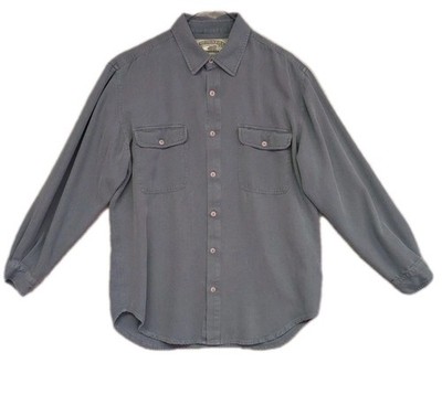 Vintage Ce N'est Pas Un Chapeau Shirt Men 3 Large Dusty Blue Silk Danial Nord