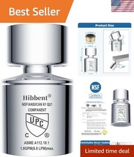 Energy-Saving Dual-Function Faucet Aerator - NSF/ANSI Certified, Chrome Finish