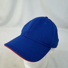 Starter Men Ball Cap Strap Back Hat Solid Blue Blank Adjustable Fast Ship