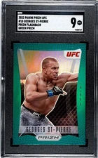 Georges St-Pierre 2022 SGC 9 Panini Prizm UFC #10 Prizm Flashback Green Parallel