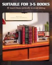 Rolife 3D Puzzle DIY Book Nook Kit Wooden Vintage Train Home Decorative Bookends