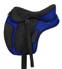 Selle de randonnée sans arçon LIBERTY bleue et noire + accessoires