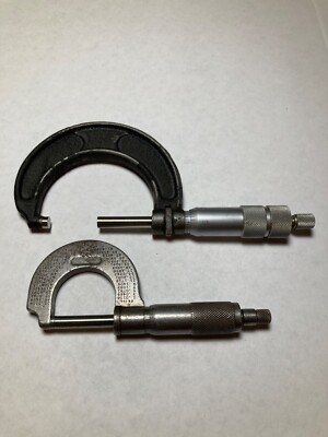 The L.S. Starrett Co. Micrometer No. 113 0-1'' - & Moore Wright 1-2'' Micrometer