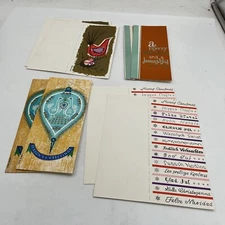 VTG 1950's 60s? MCM 20 CHRISTMAS CARDS New NOS W/ Envelopes Blank Mid Century