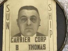 SUN SHIP CARRIER CORP. VINTAGE EMPLOYEE BADGE