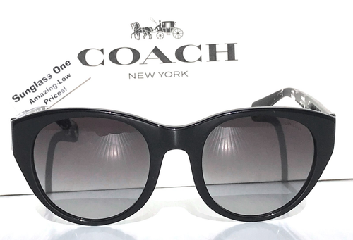 NEW COACH Black Crystal Mosaic Frame Black Lens Women's Sunglass HC8167 534811 - Picture 2 of 19