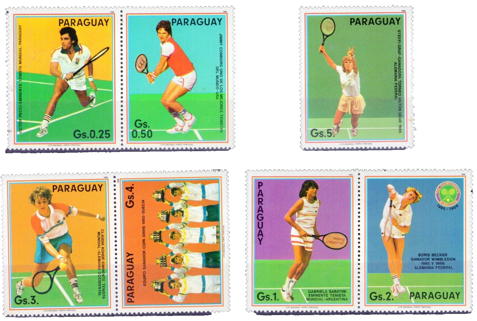 Tennis Mint Never Hinged/MNH Paraguayan Stamps