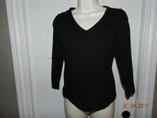 ANN TAYLOR LOFT - Women's Black Knit Sweater Sz S Small