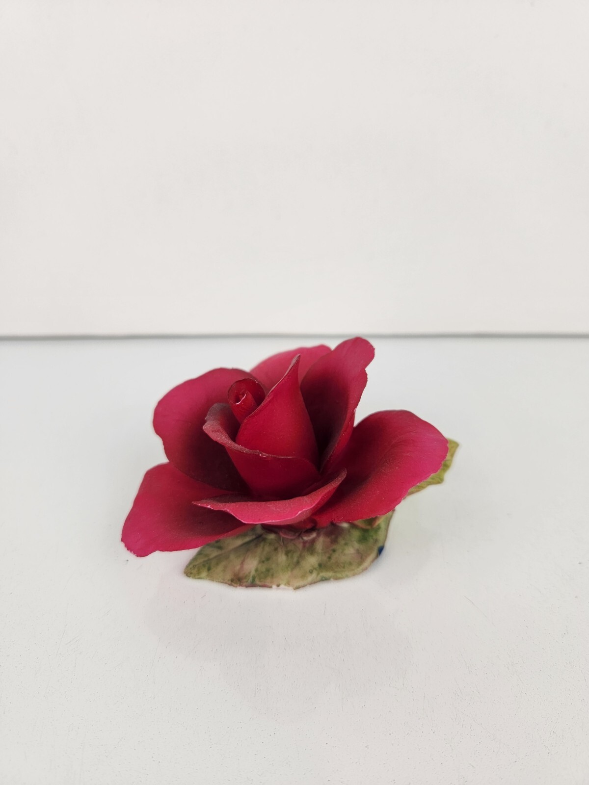 Vintage Napoleon Red Rose Flower Figurine Napoleon Authentic Capodimonte Italy