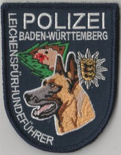 Leichenspürhundeführer Polizei Baden-Württemberg -- Stoffabzeichen --