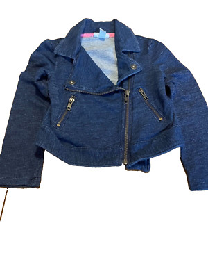Girls Zippered Jacket Size XS (4-5) Blue