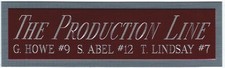 THE PRODUCTION LINE RED WINGS NAMEPLATE FOR AUTOGRAPHED Signed HOCKEY JERSEY