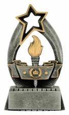 STARLIGHT VICTORY TORCH TROPHY RESIN AWARD 6 1/2" FREE ENGRAVING PERSONALIZED